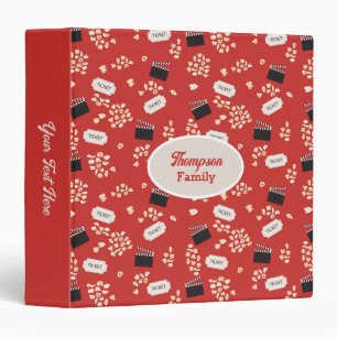 Classeur Popcorn Retro Cinéma Monogramme