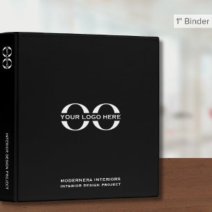 Classeur Porte-documents noir avec logo personnalisé