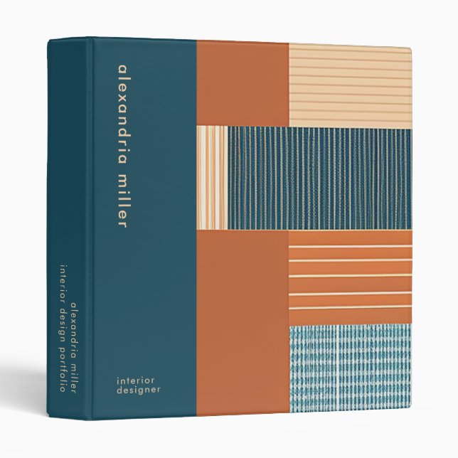 Classeur Portefeuille de Design d'intérieur géométrique mod (Devant/Côté)