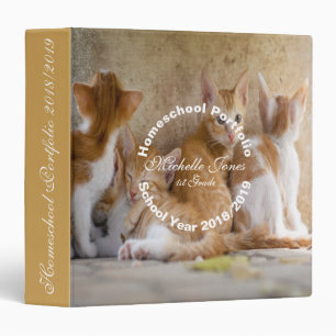 Classeur Portefeuille de l'école domestique Cute Kitten