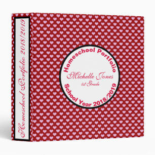 Classeur Portefeuille de l'école familiale de Pretty Hearts