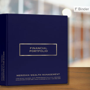 Classeur Portefeuille de planification financière Marine bl