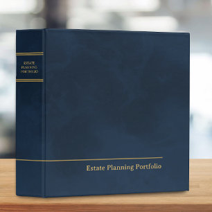 Classeur Portefeuille de planification immobilière bleu O