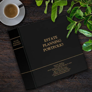Classeur Portefeuille de planification immobilière - Noir