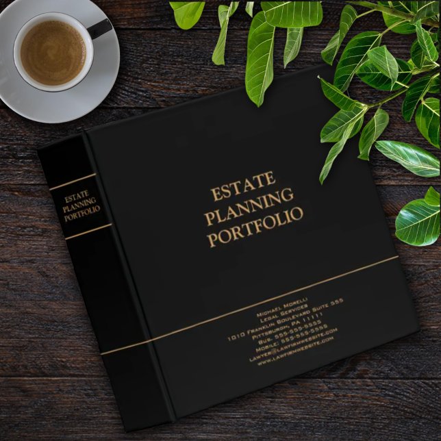 Classeur Portefeuille de planification immobilière - Noir | (Créateur téléchargé)