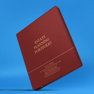 Classeur Portefeuille de planification immobilière - Rouge 
