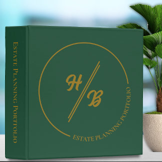Classeur Portefeuille de planification successorale - Vert