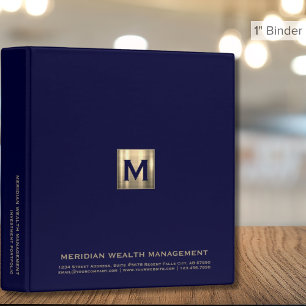 Classeur Portefeuille d'investissement au monogramme de la
