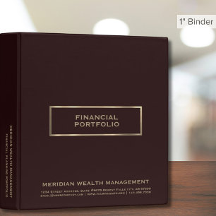 Classeur Portefeuille du planificateur financier Bourgogne 