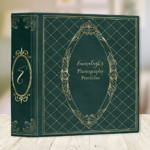 Classeur Portfolio d'affaires baroque doré Vert Or