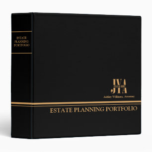 Classeur Portfolio de planification immobilière - Noir Go