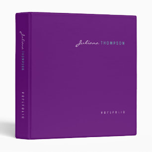 Classeur Portfolio Minimaliste Violet pour Femmes