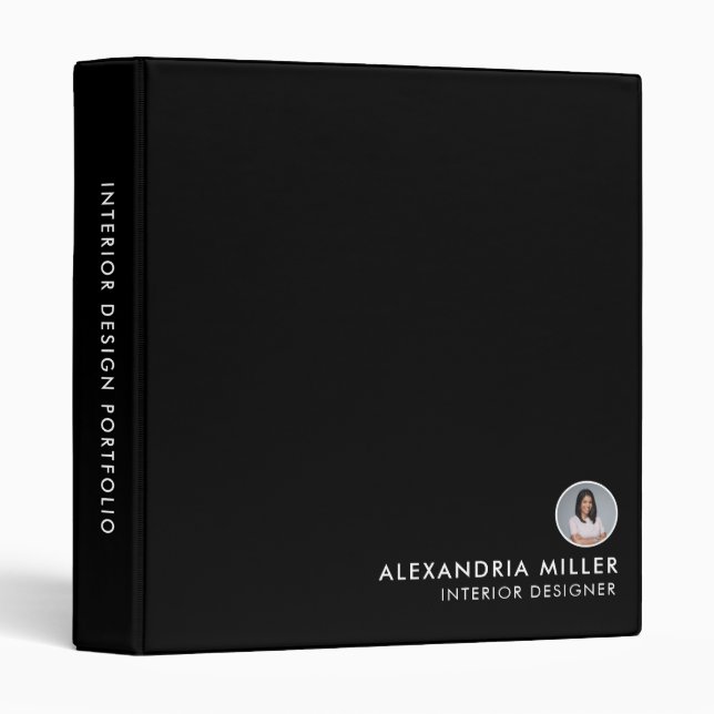 Classeur Portfolio professionnel personnalisé (Devant/Côté)