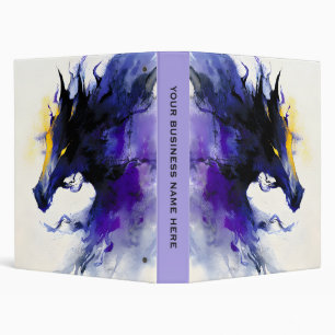Classeur Portrait abstrait aquarelle cheval noir