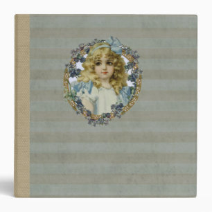Classeur Portrait Antique de Petite Fille Enfant Beau