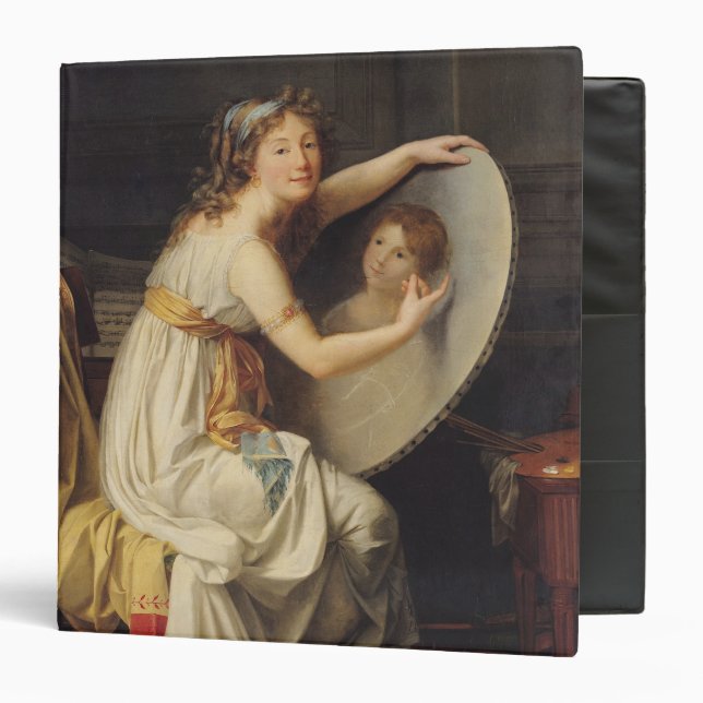 Classeur Portrait d'Adelaïde rose Ducreux (Devant/Intérieur)