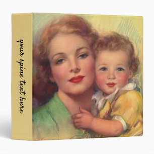 Classeur Portrait de famille vintage de mère et d'enfant
