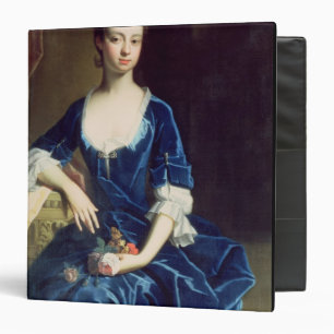 Classeur Portrait de Madame dans une robe bleue de velours