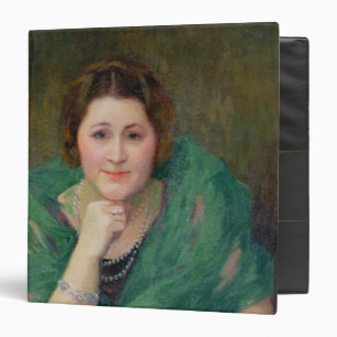 Classeur Portrait d'une femme russe avec une écharpe verte