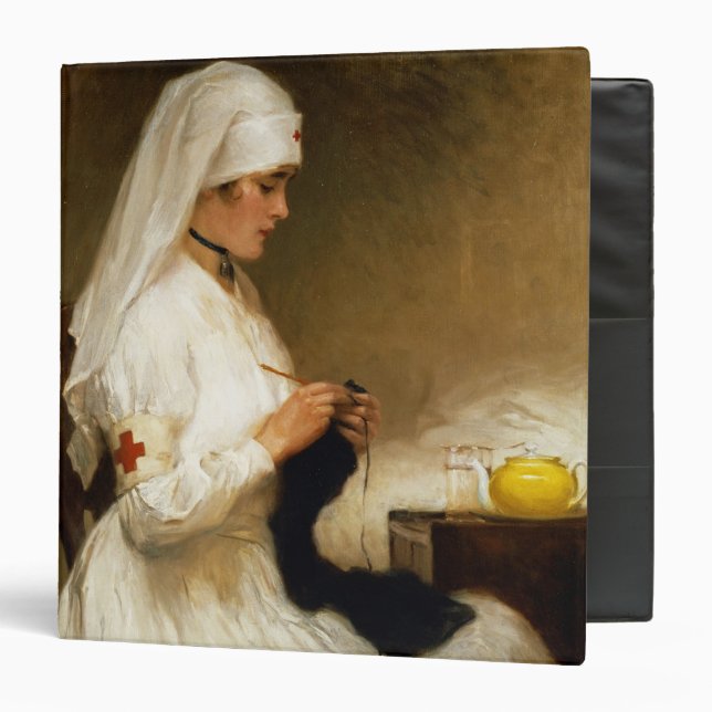 Classeur Portrait d'une infirmière de la Croix-Rouge (Devant/Intérieur)