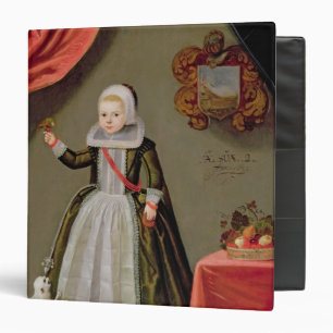 Classeur Portrait d'une jeune fille avec un oiseau