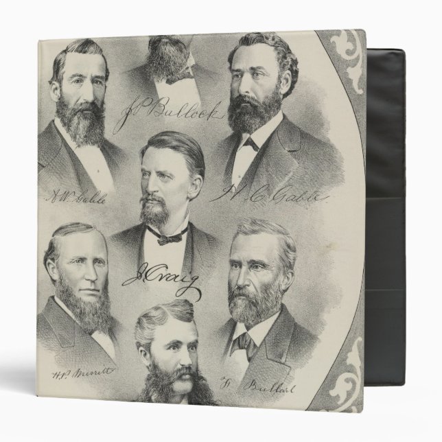 Classeur Portraits lithographiés du comté de Yolo (Devant/Intérieur)