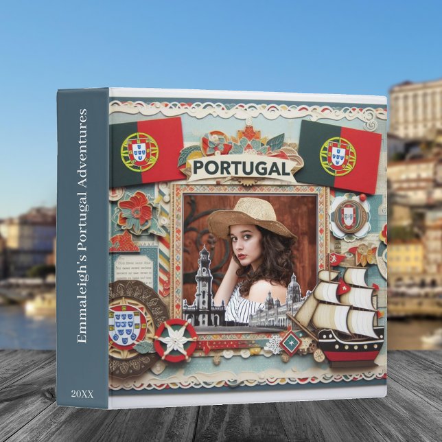 Classeur Portugal Scrapbook AI Generated Custom Photo (Créateur téléchargé)