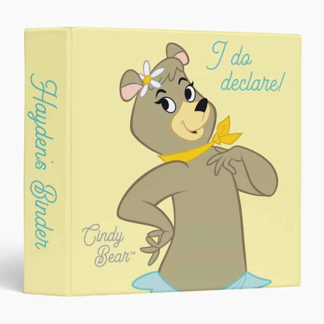 Classeur Pose Joueuse de Cindy Bear (Devant/Côté)