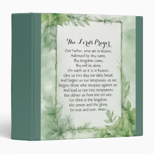 Classeur Poster botanique de la prière du Seigneur Aquarell