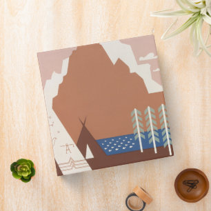 Classeur Poster vintage Promouvoir Les Voyages Au Montana. 