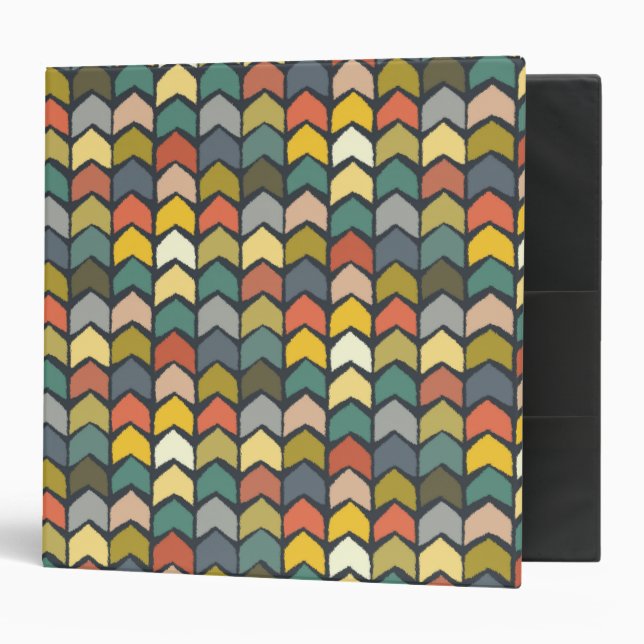 Classeur poule de bébé ikat fusain (Devant/intérieur)