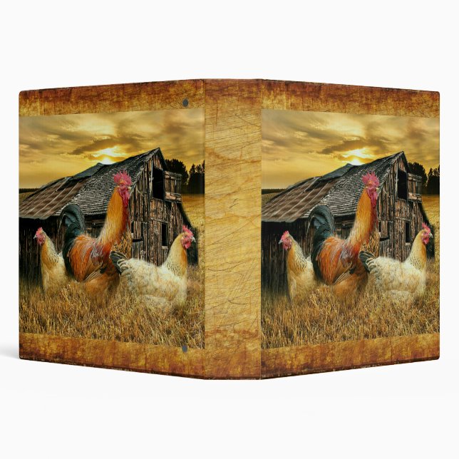 Classeur Poules à coq vintage Grotte à coop rustique (Arrière-plan)