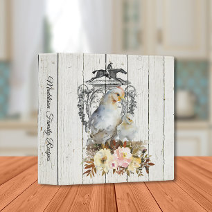 Classeur Poules Leghorn Blanches Florales de Ferme