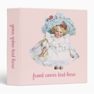 Classeur Poupée vintage de fille victorienne, Casquette de