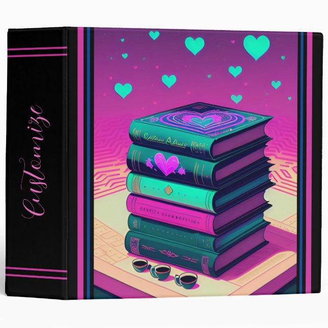 Classeur Pour l'amour des livres (Devant/Côté)