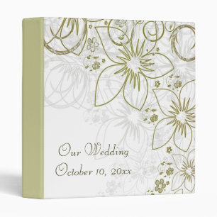 Classeur pour le mariage simple d'or vert