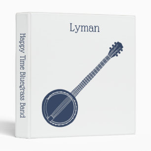 Classeur Pour les joueurs de banjo Navy Blue Personnalisé