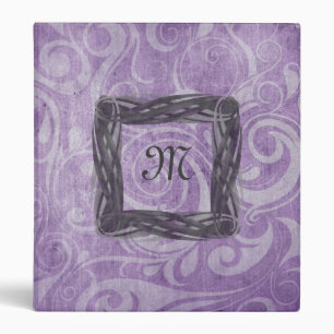 Classeur pourpre/album de monogramme gothique de