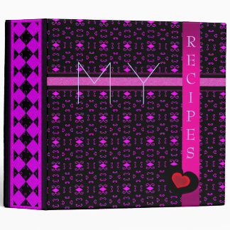 Classeur pourpre d'amusement et noir magenta de