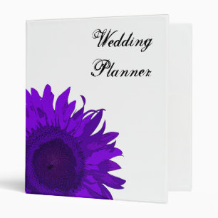 Classeur pourpre de mariage de tournesol d'art de