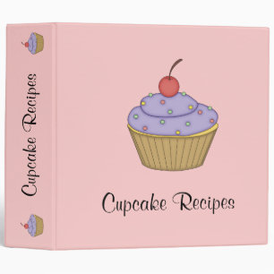 Classeur pourpre de recette de petit gâteau