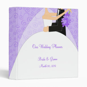 Classeur pourpre de wedding planner