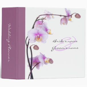 Classeur pourpre et blanc de wedding planner