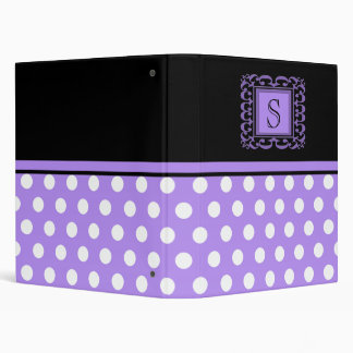 Classeur pourpre et noir et blanc de monogramme de