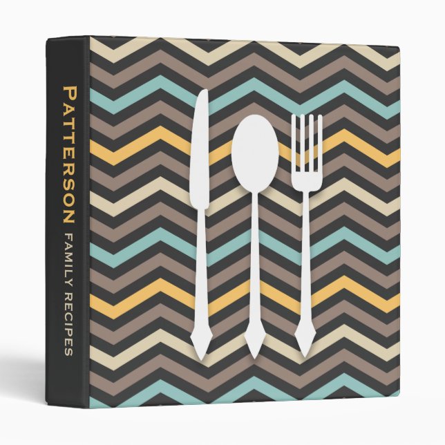 Classeur préféré de recette de rétro famille de (Devant/Côté)