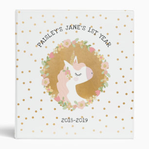 Classeur Premier album de l'année d'or du bébé rose de