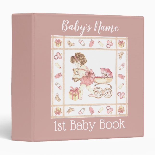 Classeur Premier album photo de bébé (Devant/Côté)