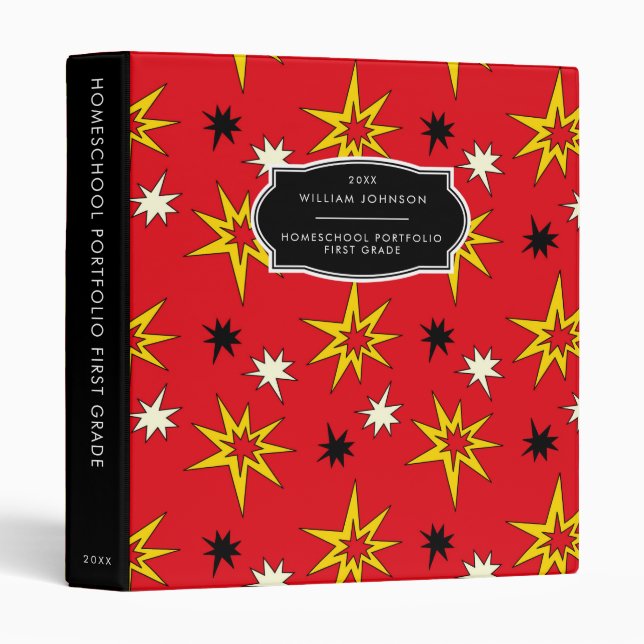 Classeur Première année | Portefeuille Comics Book Homescho (Devant/Côté)