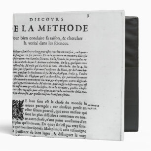 Classeur Première page de "Discours de la Methode" par Ren