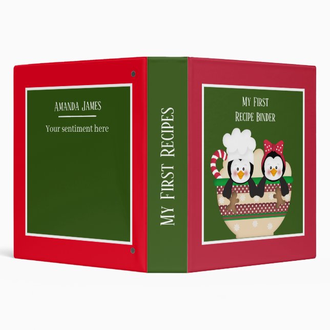 Classeur première recette mignonne enfants Fêtes Noël (Arrière-plan)